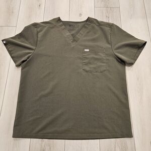 Men's Figs Scrub Top, Green, XXL